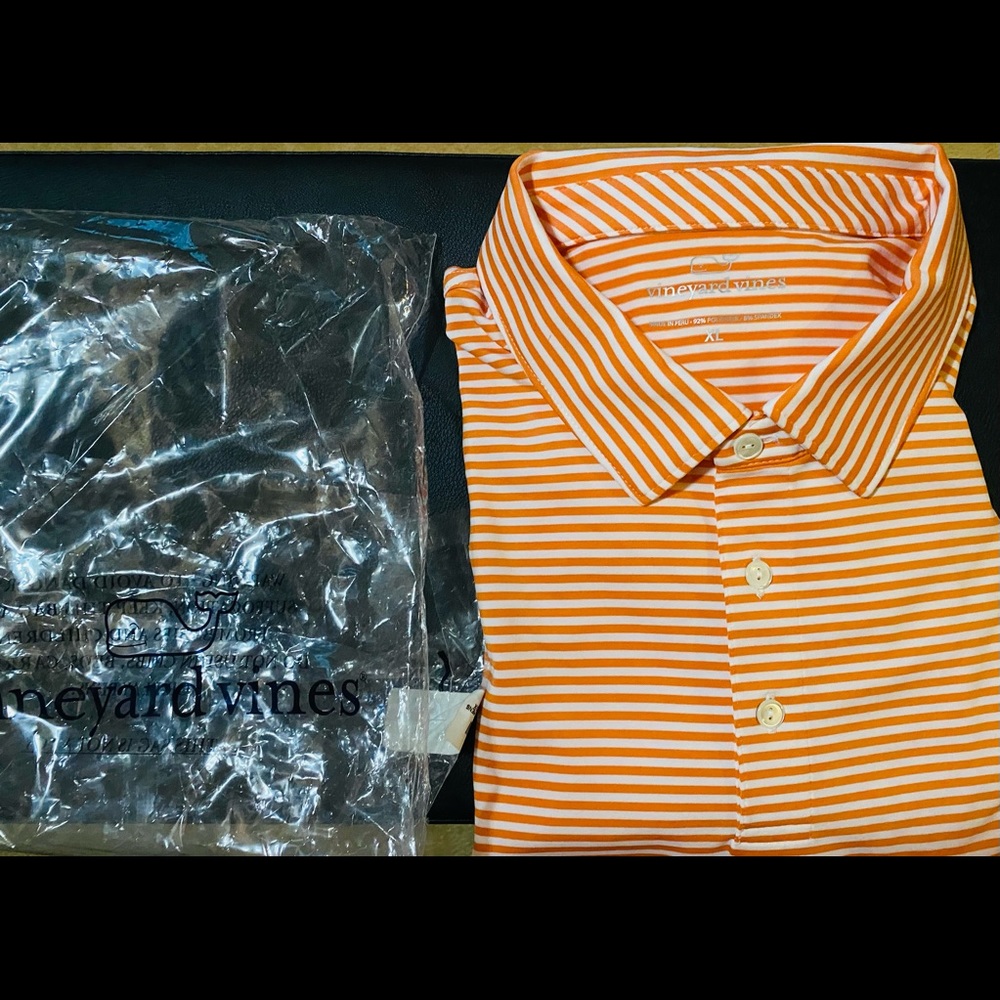 Vineyard Vines Performance Sankaty Striped Polo NWT